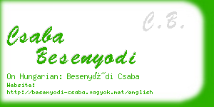 csaba besenyodi business card